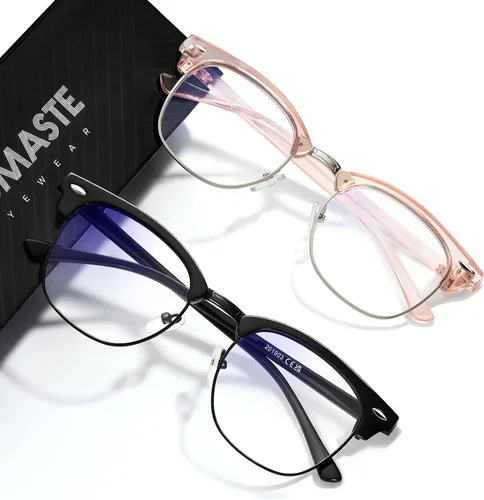 Miniatura 36 de Gafas de Luz Azul para Mujer/Hombre Gafas de Computadora de Luz Azul para Mujeres/Hombres A04-cristal marco plateado