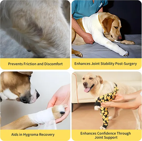 Miniatura 4 de LovinPet Protector de Codo para Perro Manga de Codo Anti-Lamido, Ajustable, Cómodo y Duradero Protector de Pata Delantera para Perros Medianos a