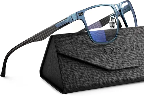 Miniatura 29 de ANYLUV Blue Light Glasses Men, Carbon Fiber Working Blue Light Blocking Glasses Relieve Eyestrain for Men Women