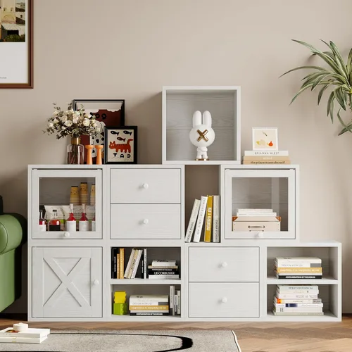 Miniatura 7 de FUSUNBAO Organizador Mágico de Almacenamiento de Cubos DIY Cubos Apilables para el Hogar Libros Ropa Juguetes - Sistema Modular de Almacenamiento