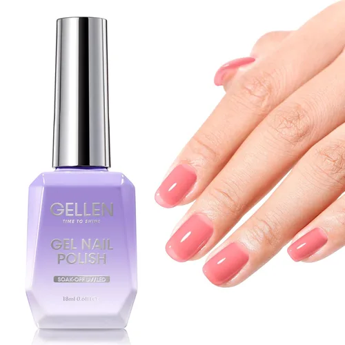 Miniatura 23 de GELLEN Gel constructor de uñas de grado de salón, 5 en 1, sin hema, gel constructor transparente para fortalecedor de ápice de uñas, 0.7 onzas Gel