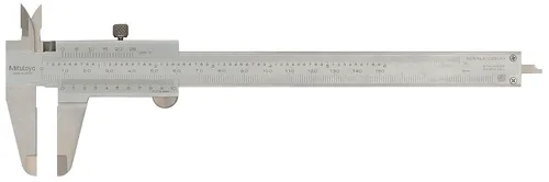 Mitutoyo 530-312 Calibrador de Vernier, acero inoxidable, para mediciones de interior, exterior, profundidad y paso, métrico, rango de 0"/0mm-150mm,