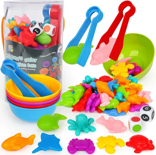 Miniatura 10 de Juguetes a juego de contar insectos con cuencos de clasificación y juegos dados Montessori actividades educativas preescolares Aprendizaje