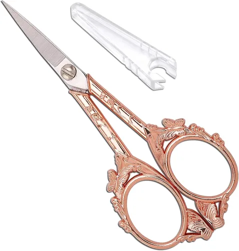 Miniatura 10 de YOUGUOM Tijeras pequeñas para bordar para manualidades, obras de arte, punto de cruz, hilo de costura, tijeras de hilo de hilo de 4.7 pulgadas