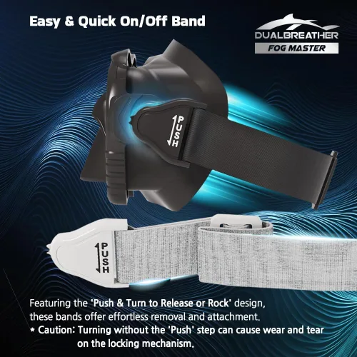 Miniatura 5 de DUALBEATHER FOG MASTER Máscara de buceo con cada limpiaparabrisas para antivaho y parte superior seca, juego de esnórquel, natación, buceo, gafas