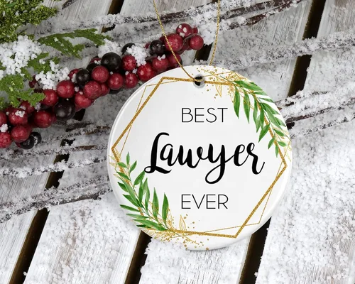 Miniatura 2 de Lawyer Christmas Ornament - Christmas Ornament Gift for Lawyer - World's Best Lawyer - Best Lawyer Ever - Lawyer Gifts Printed on One Side