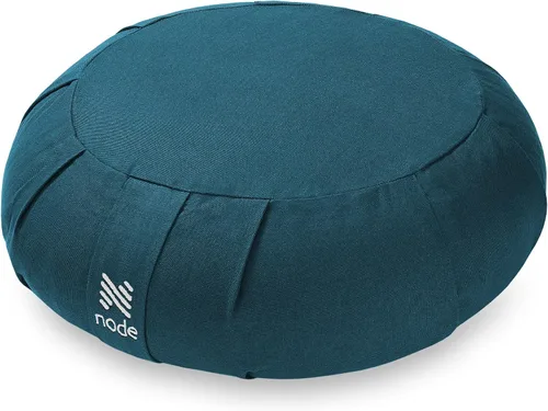 Miniatura 11 de Zafu Cojín de meditación, almohada redonda de yoga de trigo sarraceno de 15 pulgadas con funda de algodón orgánico