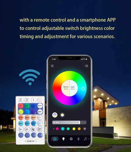 Miniatura 4 de ZSLAIFU Lámpara colgante de 15 pies con interruptor, luces colgantes blancas con cable enchufable, lámpara colgante con control remoto, lámpara