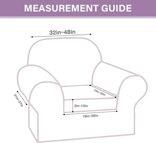 Miniatura 7 de Lamberia Funda de sofá estampada de alta elasticidad para sillón de 2 piezas con una funda de cojín separada, parte inferior elástica