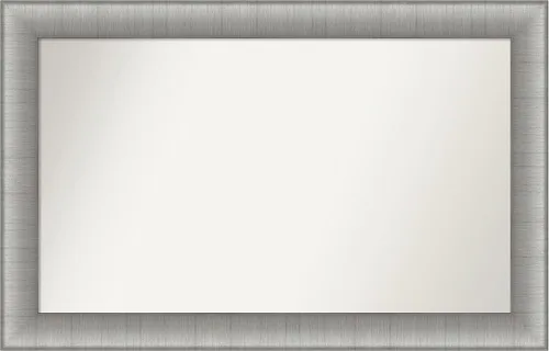 Miniatura 289 de Amanti Art Espejo de baño plateado para sobre fregadero, 28 x 47 pulgadas, espejo rectangular de plata imperial, marco de madera tradicional de gran
