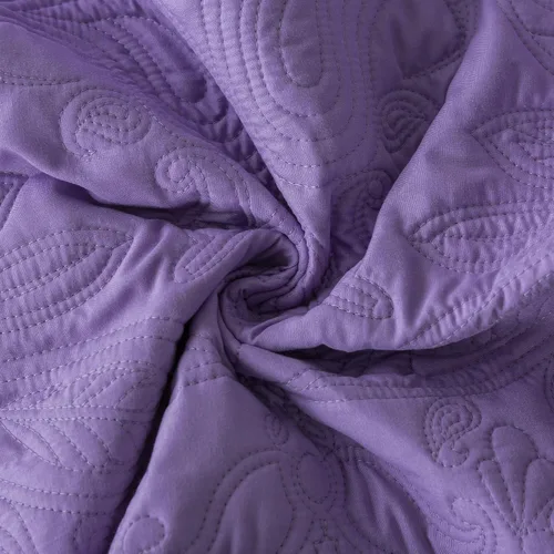 Miniatura 290 de HoneiLife - Juego de colcha de tamaño Queen, juego de ropa de cama de pana bordada de 3 piezas, colcha de lujo, ligera, cálida, para todas las Pana