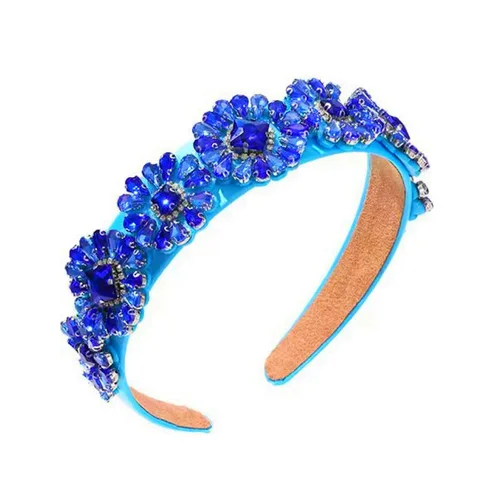 Miniatura 20 de Diadema de moda para mujer, hermosa diadema retro con diamantes de imitación de cristal, accesorios para mujeres y niñas (diadema 3)