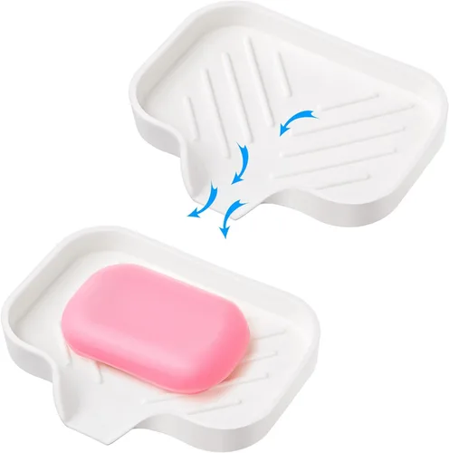 Miniatura 15 de Bandeja de jabón de silicona negra, soporte para jabón autodrenante para barra de jabón, bandeja de jabón de silicona con drenaje, bandeja de jabón