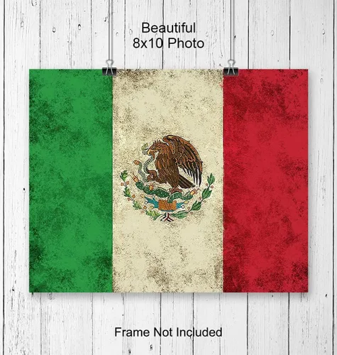 Miniatura 4 de Arte de pared con la bandera mexicana de México, regalos de bandera mexicana, decoración de bandera para cuartos, mural regalos mapa, decoración