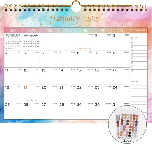 Miniatura 11 de Lbylyhxc Calendario 2027: incluye calendario mensual de pared 2027 de julio de 2026 a diciembre de 2027 a 18, 11 x 8.5 pulgadas. Papel grueso