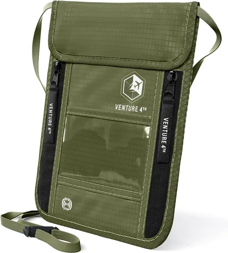 Miniatura 23 de Venture 4th bolsa de cuello de viaje con traba RFID, gris), V4-01-NP-GR