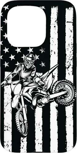 Miniatura 14 de Funda de motocross con bandera de Estados Unidos para iPhone 17