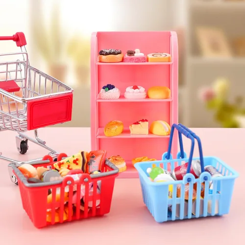 Miniatura 4 de 50 Piezas de Comida en Miniatura, Botellas de Bebidas, Latas de Refresco, Juguetes de Juego de Simulación, Accesorios de Fiesta para Mini Juego