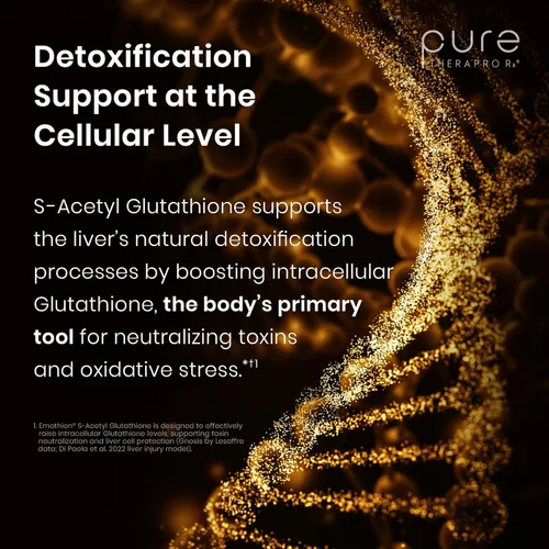 Miniatura 7 de Pure Therapro Rx S-Acetyl Glutatione Gold 300mg PER Capsule - 60 cápsulas Extra fuerza Forma acetilada patentada de glutatión (EMOTHION)
