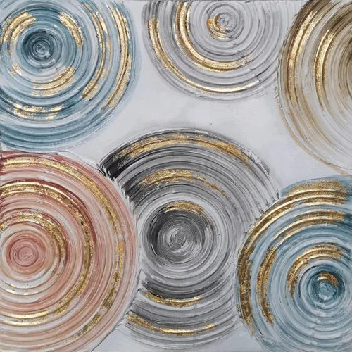 Victoria Bella ZN65A/A Lienzo al óleo – Round The Bend 16 "x 16" Lienzo, barra de camilla, impresión de decoración de pared, impresión de arte