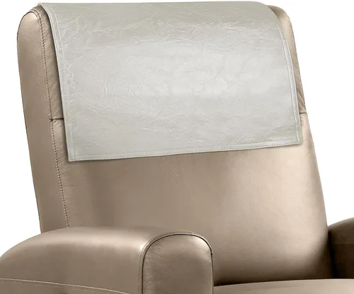 Miniatura 13 de Funda para reposacabezas para silla reclinable, protector para reposacabezas de piel sintética con correas elásticas, fundas para reposacabezas