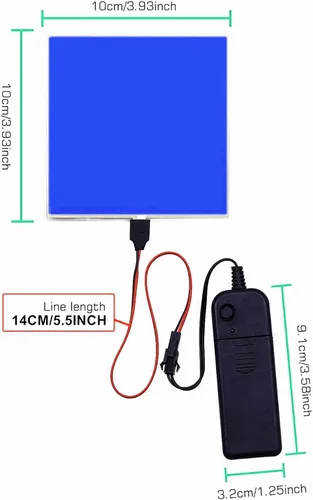 Miniatura 7 de Panel LED flexible, hoja de panel electroluminiscente EL cinta cortable suave para máscara de ojos, cosplay, decoración de fiesta, bricolaje