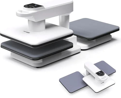 Miniatura 11 de AKEYDIY Prensa de Calor 15x15, Máquina de Prensa de Calor Automática Giratoria para Camisetas, Prensa de Calor con Giro de 360° y Liberación