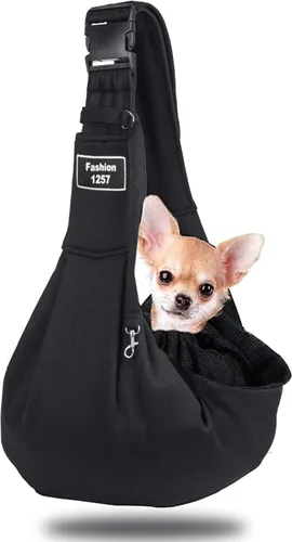 Miniatura 12 de Transportador reversible para mascotas, perros y gatos, correa ajustable de hasta 12 libras para perros pequeños, gatos, manos libres, bolsas