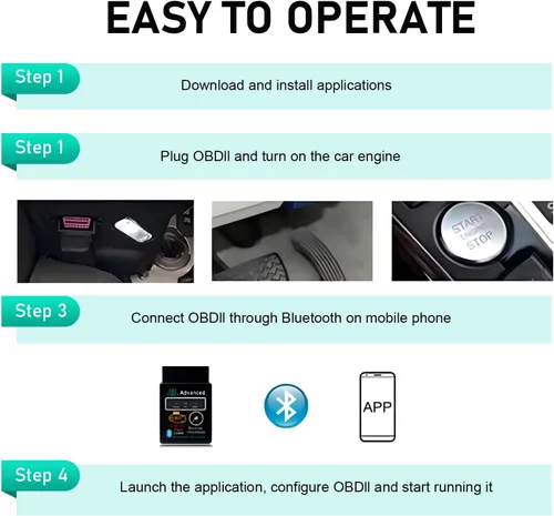 Miniatura 6 de Herramienta de diagnóstico OBD2 Bluetooth para automóvil, lector de código en tiempo real Plug and Play, restablecimiento y borrado del escáner