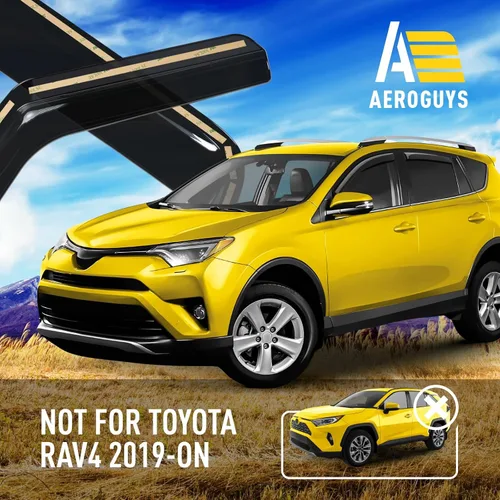 Miniatura 3 de Deflectores de ventana extra duraderos en el canal, protectores de lluvia aptos para Toyota RAV4 2013-2018, viseras solares, ventilación de viento