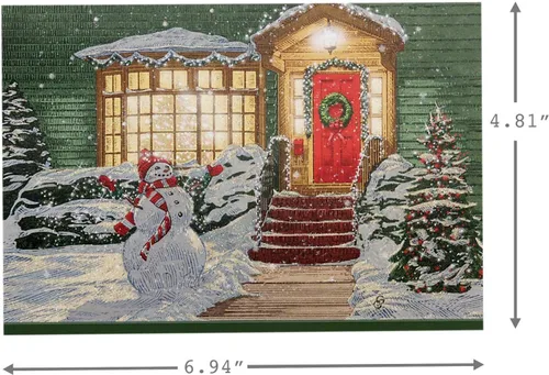 Miniatura 4 de Hallmark Tarjetas de Navidad en caja, puerta roja invernal (16 tarjetas de Navidad con sobres)