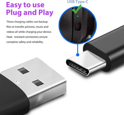 Miniatura 3 de Cable de carga USB C para Moto G Power 2024 2024 2022 2022 2021 2020 5G, Stylus Pure, G62 5G, G42, G22, G82, G52, G200, G100, G30, G10, G60S, One