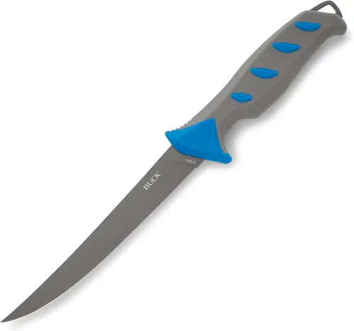 Miniatura 6 de Buck Knives Cuchillo de carnicero de pesca de agua salada de 150 ganchos con hoja de acero recubierto de titanio para una resistencia superior a
