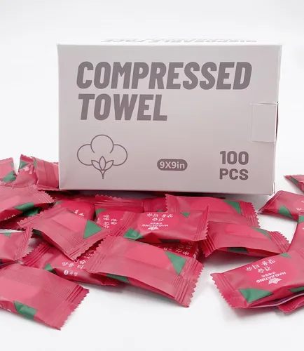 Miniatura 5 de 100 toallas comprimidas, toalla comprimida desechable, toalla comprimida para manos, toalla de campamento, tejido de monedas comprimido portátil