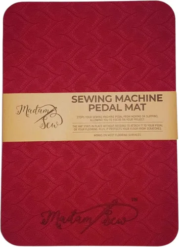 Madam Sew Alfombrilla antideslizante para pedal de máquina de coser, alfombrilla de coser que reduce la vibración con goma antideslizante que