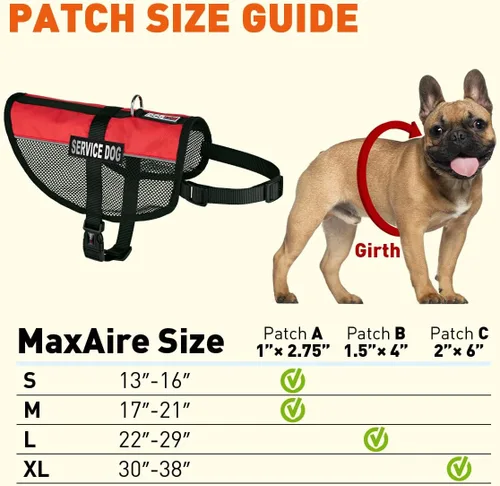 Miniatura 9 de Dogline Chaleco para perro de servicio, 17 x 21 pulgadas, rojo