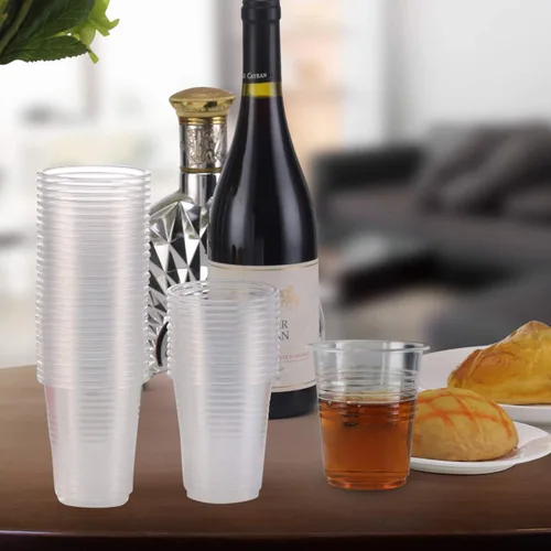 Miniatura 6 de Vasos de plástico transparente para fiestas, paquete de 100, 8 onzas cada uno