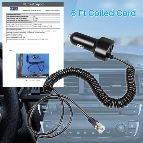Miniatura 4 de Cable de carga de alimentación para detector de radar FouceClaus Escort Valentine One V1 Beltronics Uniden R3/R4/R7/R8, Passport y más, adaptador