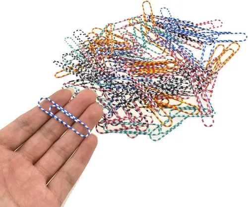 Miniatura 32 de HAHIYO Clips de papel grandes de 1.1 pulgadas (1.102 in) de longitud, clips negros con revestimiento de vinilo para evitar arañazos y desgarros