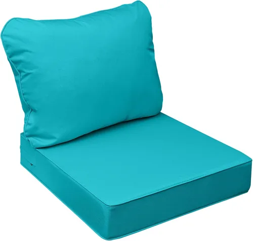 Miniatura 12 de AAAAAcessories Cojines de asiento para exteriores, resistentes a la decoloración, cojines de repuesto impermeables para muebles de patio, 21 x 21 x