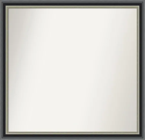 Miniatura 187 de Amanti Art Espejo de baño negro para sobre el fregadero, 23 x 23 pulgadas, espejo cuadrado negro Ashton, marco de madera tradicional mediano, se