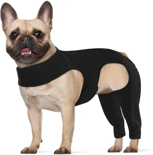 ROZKITCH Manga para Pata Trasera de Perro para Pata Derecha e Izquierda, Protector de Codo Ajustable para Mascotas que Previene Lamer Heridas, Manga