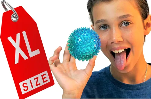 Miniatura 2 de JA-RU Bola de luz (1 bola) Bolas de goma con puntas para niños. Juguete para aliviar el estrés, productos sensoriales para autismo, juguete