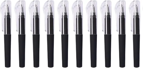 MOZXIRZ 10 bolígrafos pequeños de tinta de gel, bolígrafos de tinta negra de 0.020 in, bolígrafo de punta fina, mini bolígrafos de escritura,