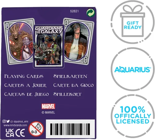 Miniatura 7 de AQUARIUS Guardians of the Galaxy Nouveau - Baraja de cartas con temática de cómic de Guardianes para tus juegos de cartas favoritos - Productos