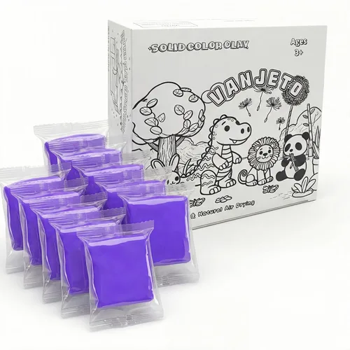 Miniatura 12 de Arcilla para modelar para niños, arcilla mágica VANJETO para niños secado al aire, arcilla súper suave para bricolaje Slime, arcilla de modelado Rojo