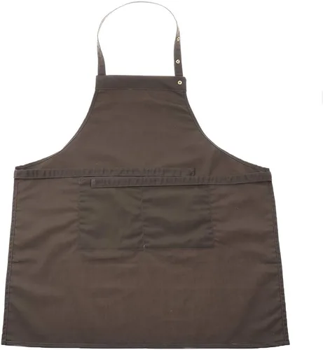 Miniatura 7 de misppro Delantal con pechera ajustable para cocinero de cocina unisex con parte delantera, Gris
