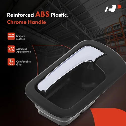 Miniatura 3 de A-Premium Manija de puerta interior trasera izquierda del lado del conductor compatible con Honda Civic 2001 2002 2003 2004 2005, carcasa negra