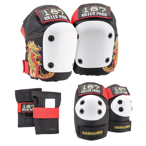 Miniatura 18 de 187 Killer Pads Conjunto de Seis Almohadillas, Coderas, Rodilleras y Muñequeras - Ideal para Skateboarding, Patinaje sobre Ruedas y Patinaje