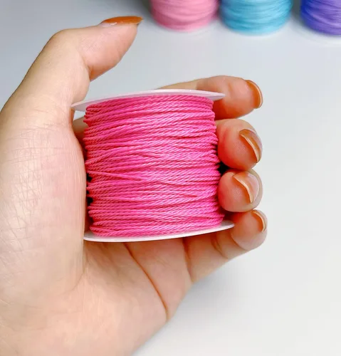 Miniatura 2 de Cordón de poliéster encerado,Hilo de pulsera de 20 rollos,Cordón encerado para la fabricación de joyas, harnico0062